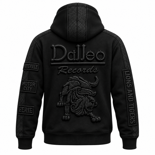 Dalleo 313 Black Embroidered Luxury Sweatsuit – Detroit Streetwear Set