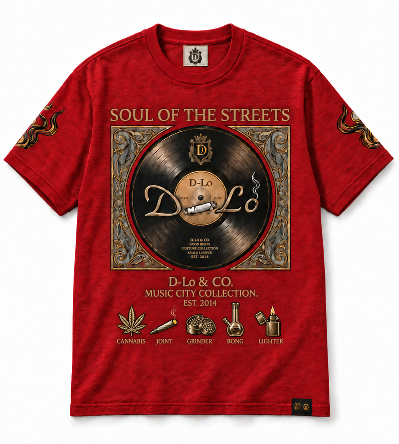 Soul of the Streets Premium Red Vinyl Graphic T-Shirt