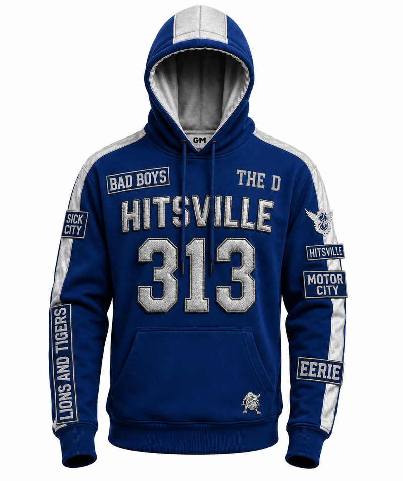 Dalleo Records Hitsville 313 Premium Blue Sweatsuit | Detroit Apparel